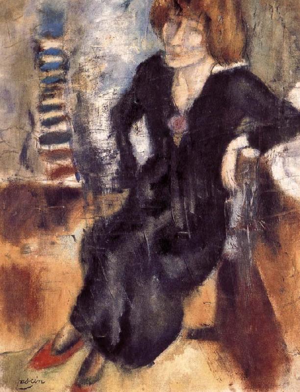 Aiermila wearing the black dress, Jules Pascin